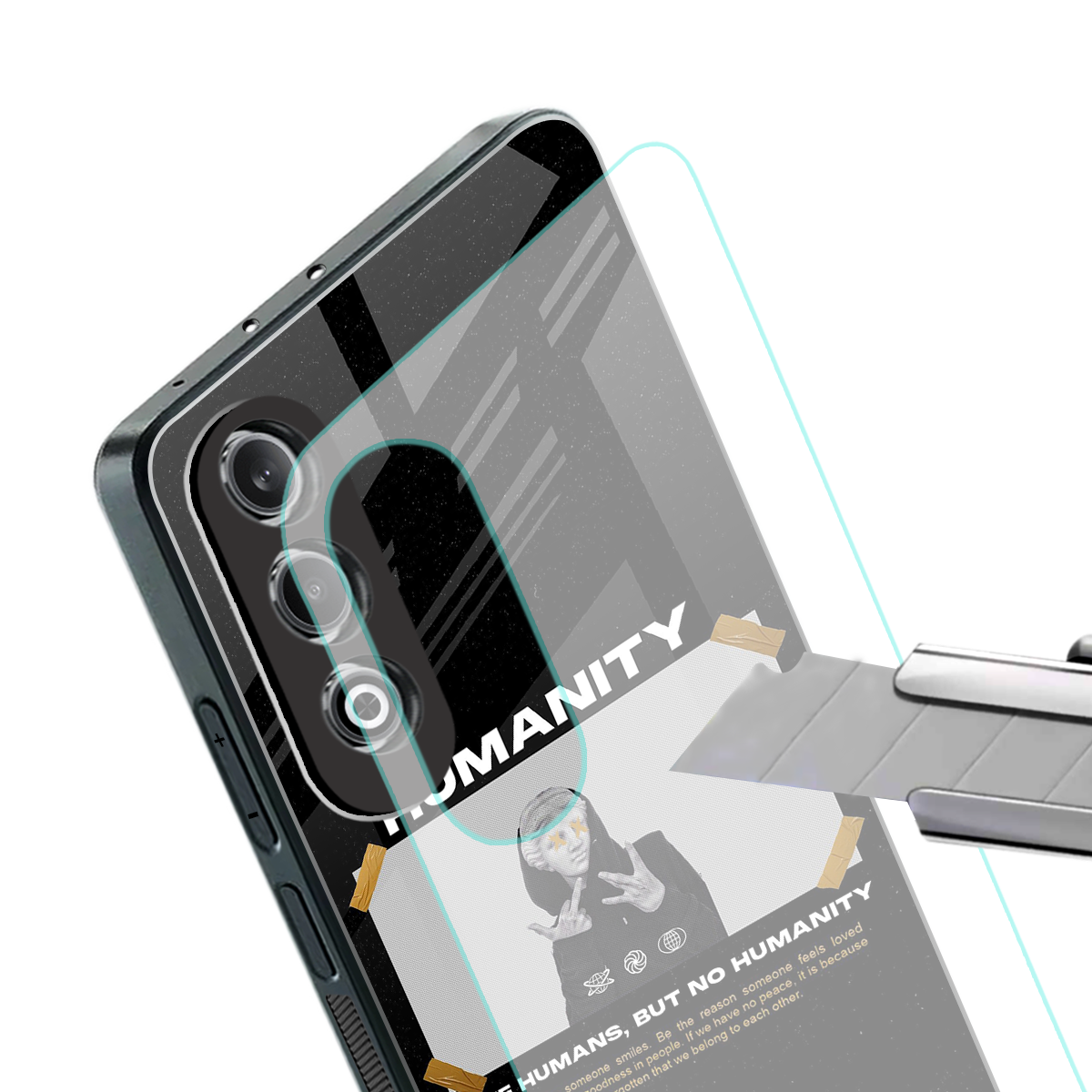 humans but no humanity back phone cover | glass case for oneplus nord ce 4