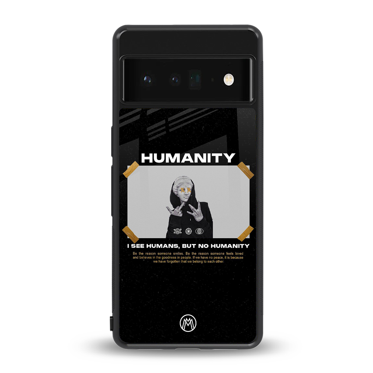 humans but no humanity back phone cover | glass case for google pixel 6 pro