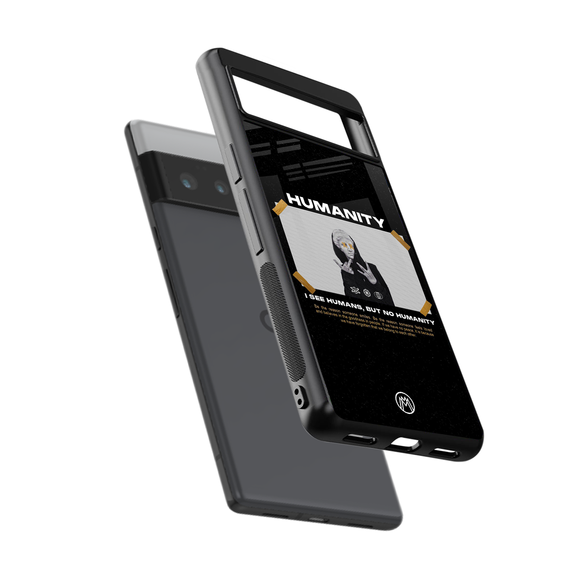 humans but no humanity back phone cover | glass case for google pixel 6 pro