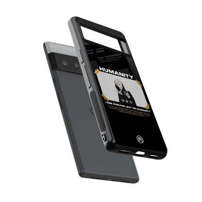 humans but no humanity back phone cover | glass case for google pixel 6 pro