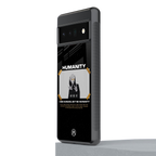 humans but no humanity back phone cover | glass case for google pixel 6 pro