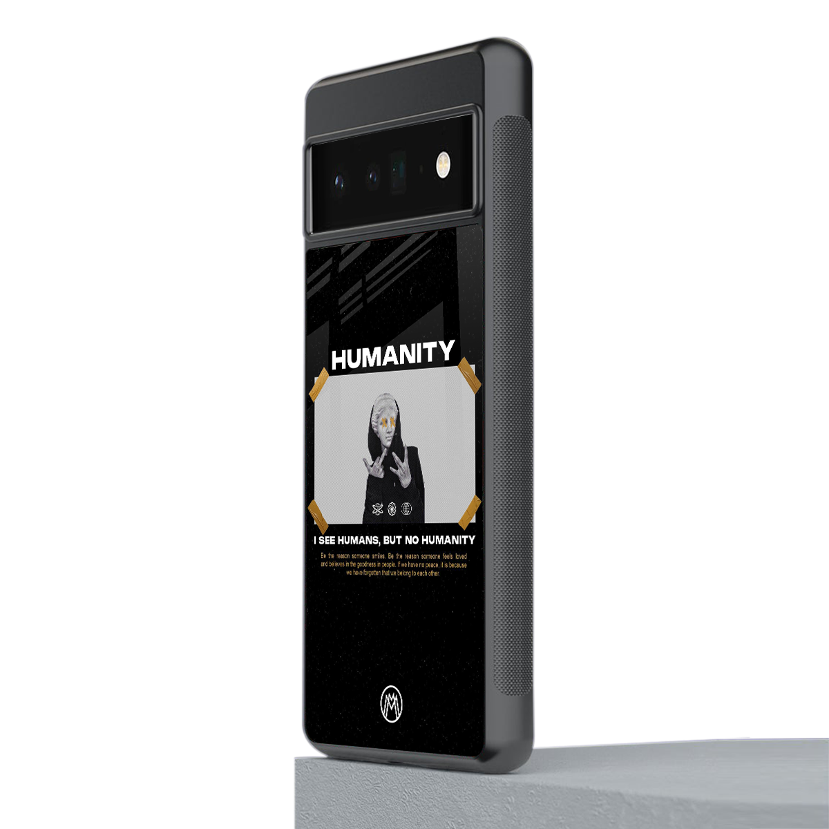humans but no humanity back phone cover | glass case for google pixel 6 pro