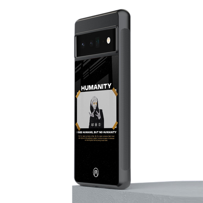 humans but no humanity back phone cover | glass case for google pixel 6 pro