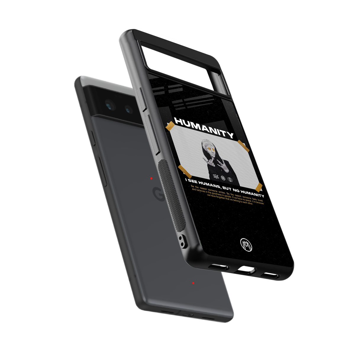 humans but no humanity back phone cover | glass case for google pixel 6