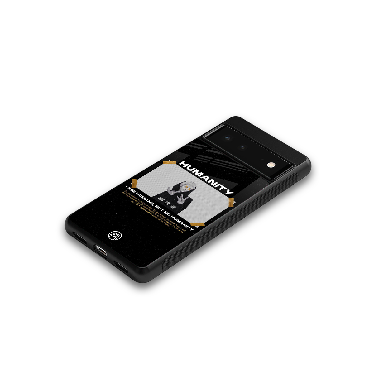 humans but no humanity back phone cover | glass case for google pixel 6