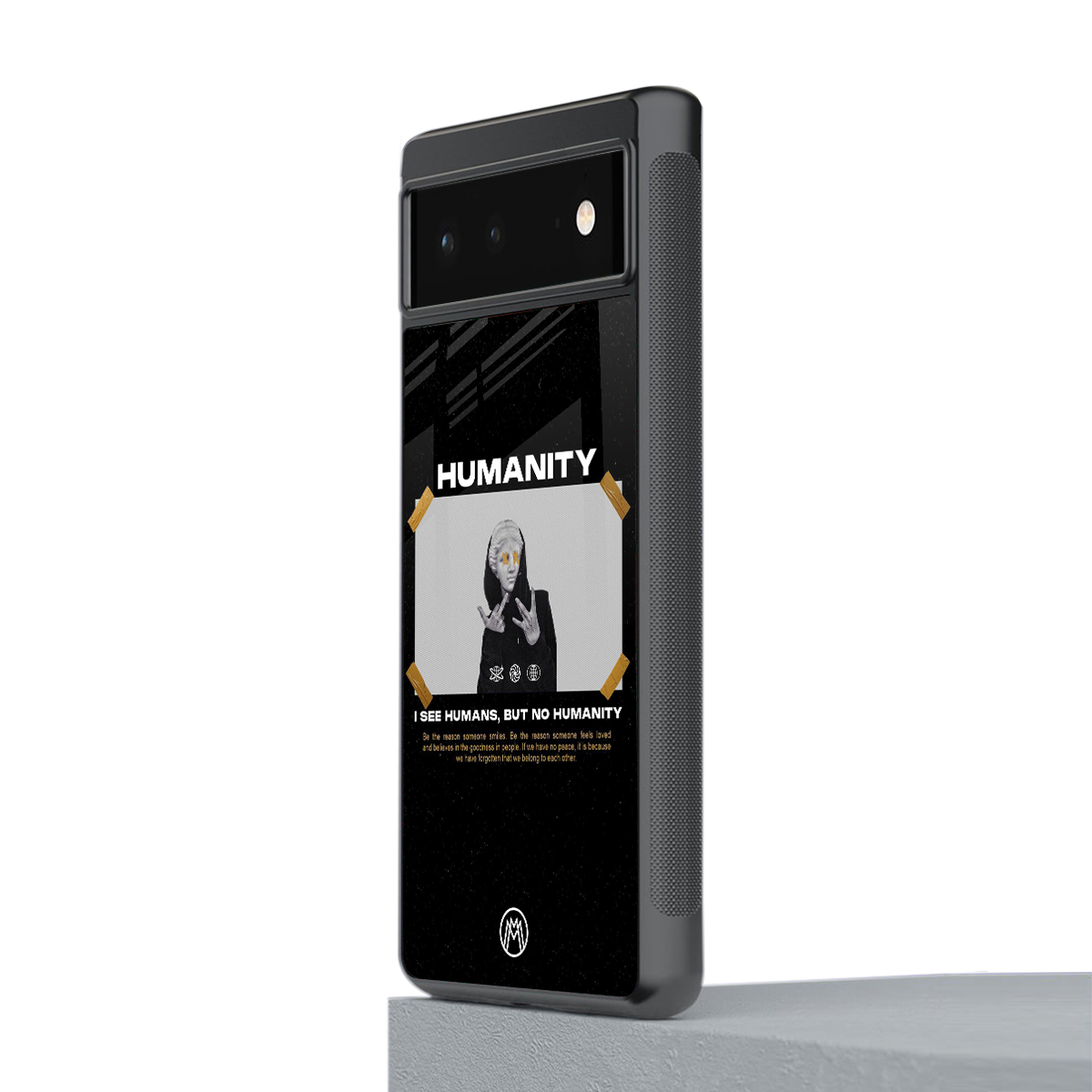 humans but no humanity back phone cover | glass case for google pixel 6