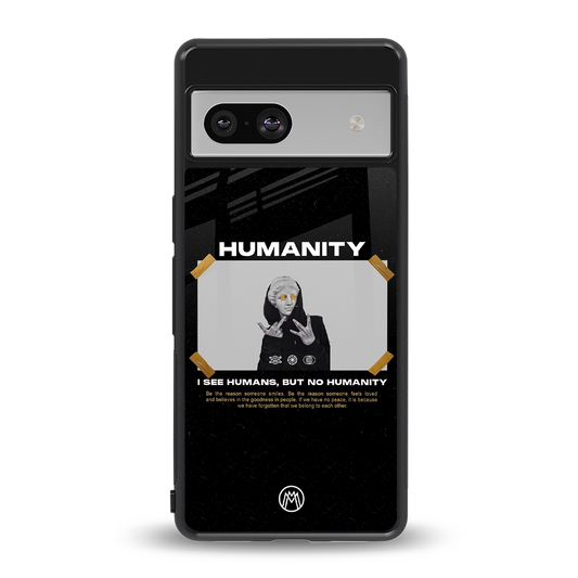 humans but no humanity back phone cover | glass case for Google Pixel 7