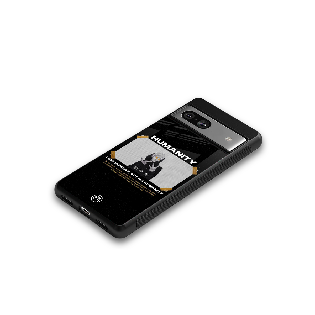 humans but no humanity back phone cover | glass case for Google Pixel 7