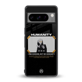 humans but no humanity back phone cover | glass case for google pixel 8 pro