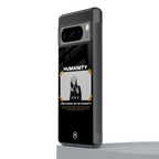 humans but no humanity back phone cover | glass case for google pixel 8 pro