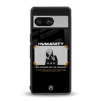 humans but no humanity back phone cover | glass case for Google Pixel 8