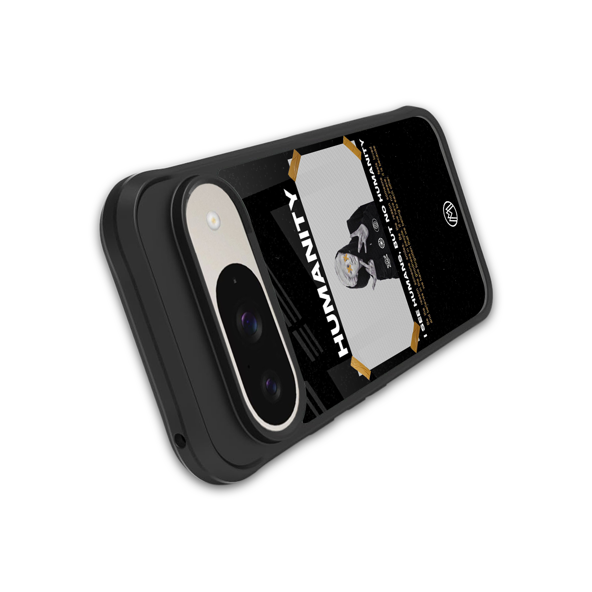 humans but no humanity back phone cover | glass case for google pixel 9
