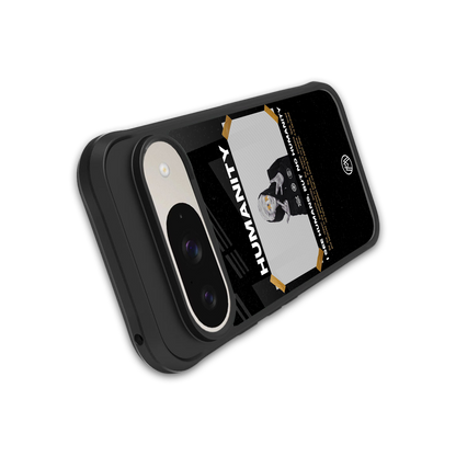 humans but no humanity back phone cover | glass case for google pixel 9