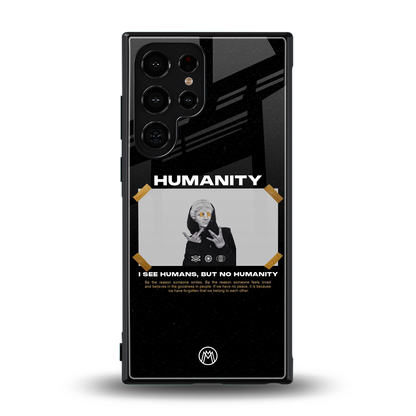 humans but no humanity back phone cover | glass case for samsung galaxy s24 ultra