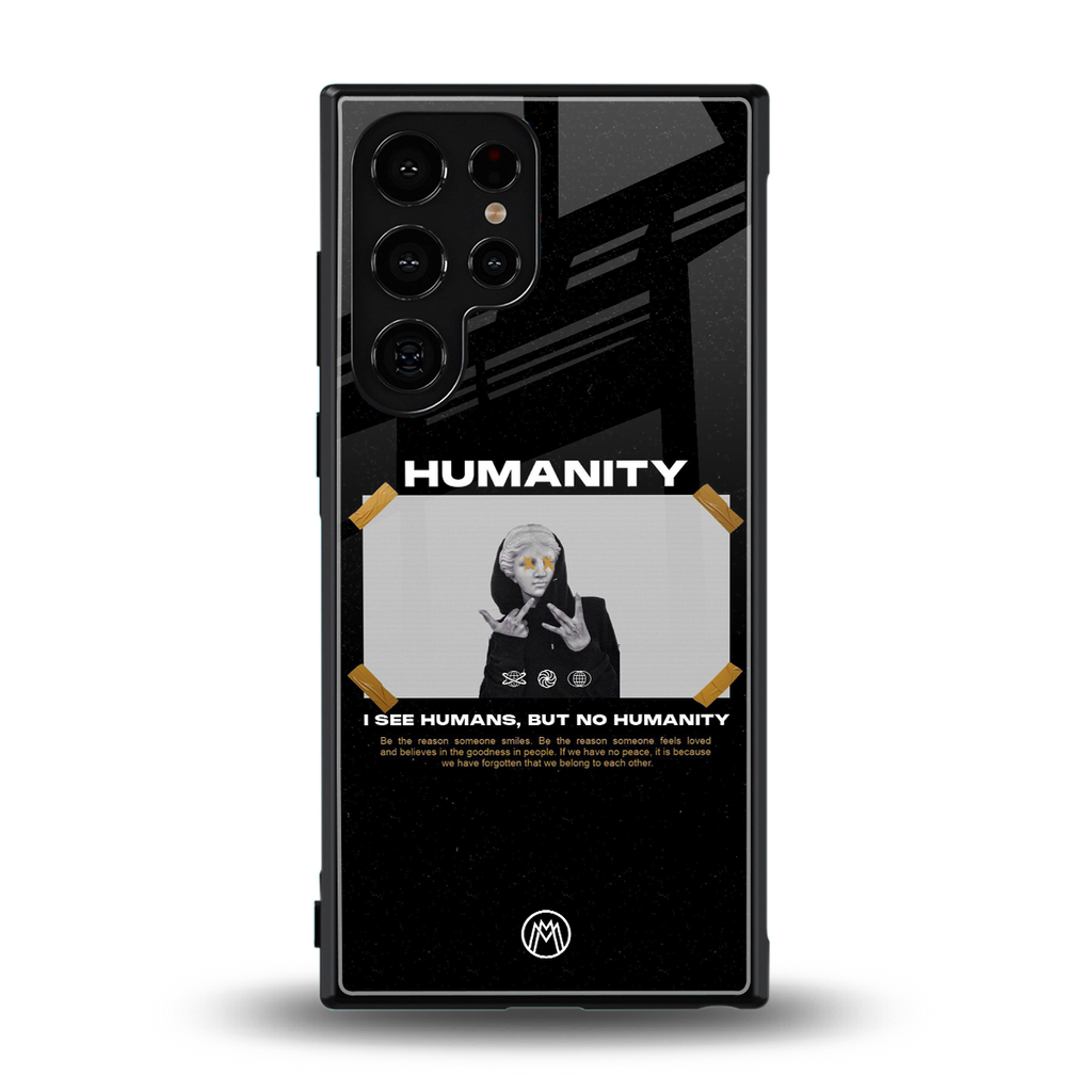 humans but no humanity back phone cover | glass case for samsung galaxy s23 ultra