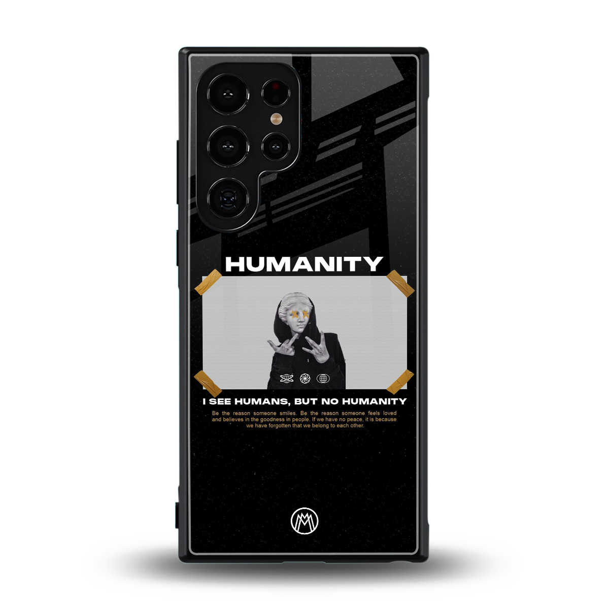 humans but no humanity back phone cover | glass case for samsung galaxy s23 ultra