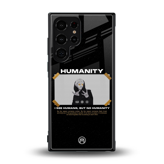 humans but no humanity back phone cover | glass case for samsung galaxy s23 ultra
