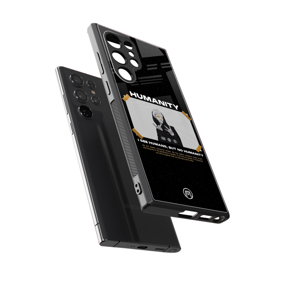 humans but no humanity back phone cover | glass case for samsung galaxy s23 ultra