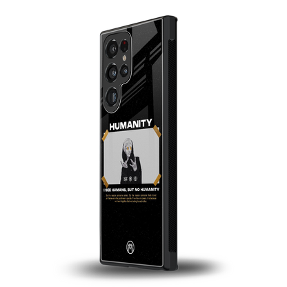 humans but no humanity back phone cover | glass case for samsung galaxy s23 ultra