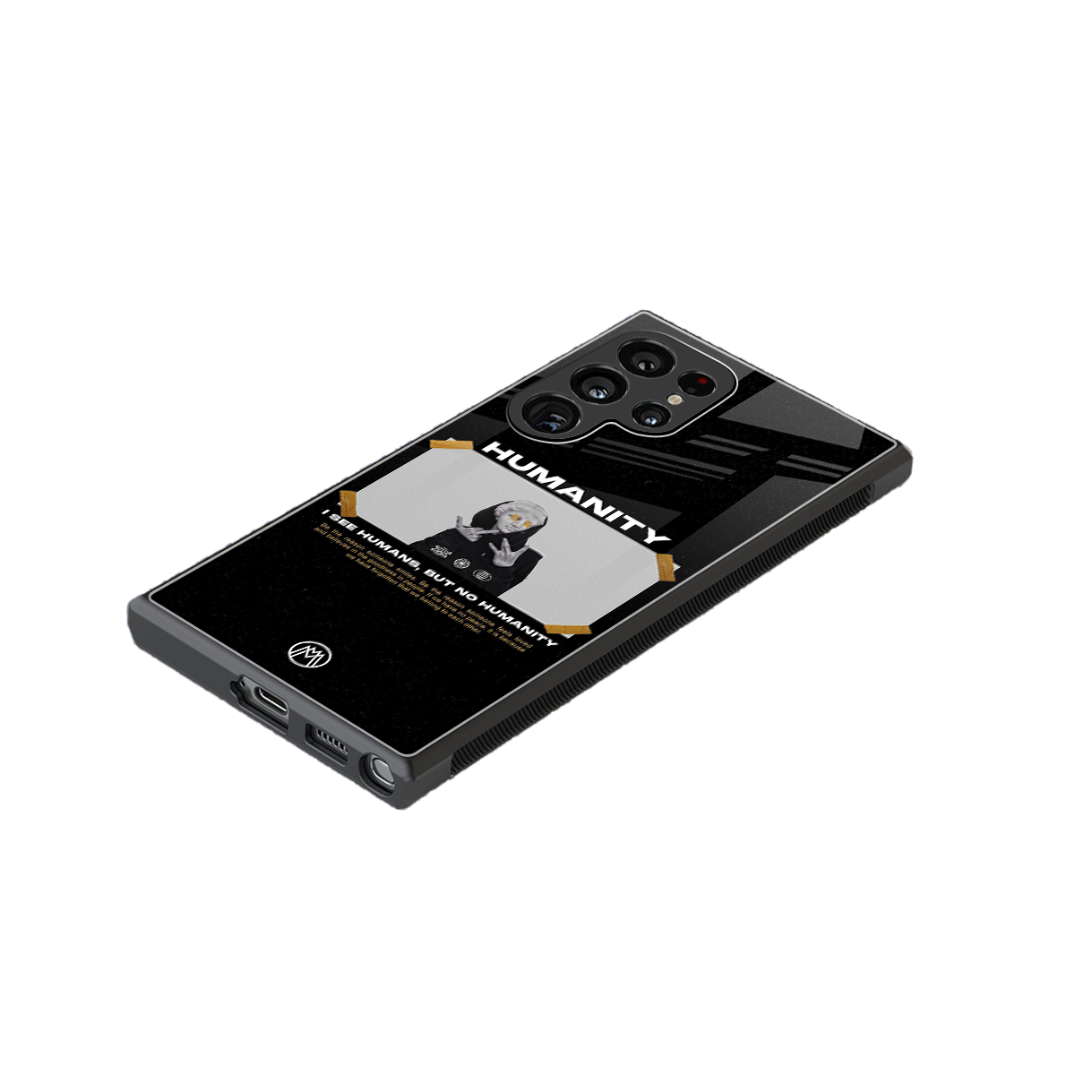 humans but no humanity back phone cover | glass case for samsung galaxy s23 ultra