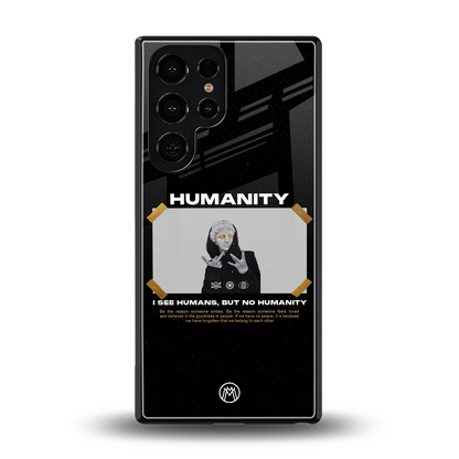humans but no humanity back phone cover | glass case for samsung galaxy s25 ultra