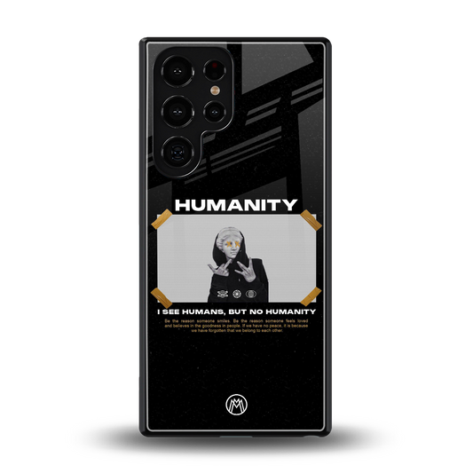 humans but no humanity back phone cover | glass case for samsung galaxy s25 ultra