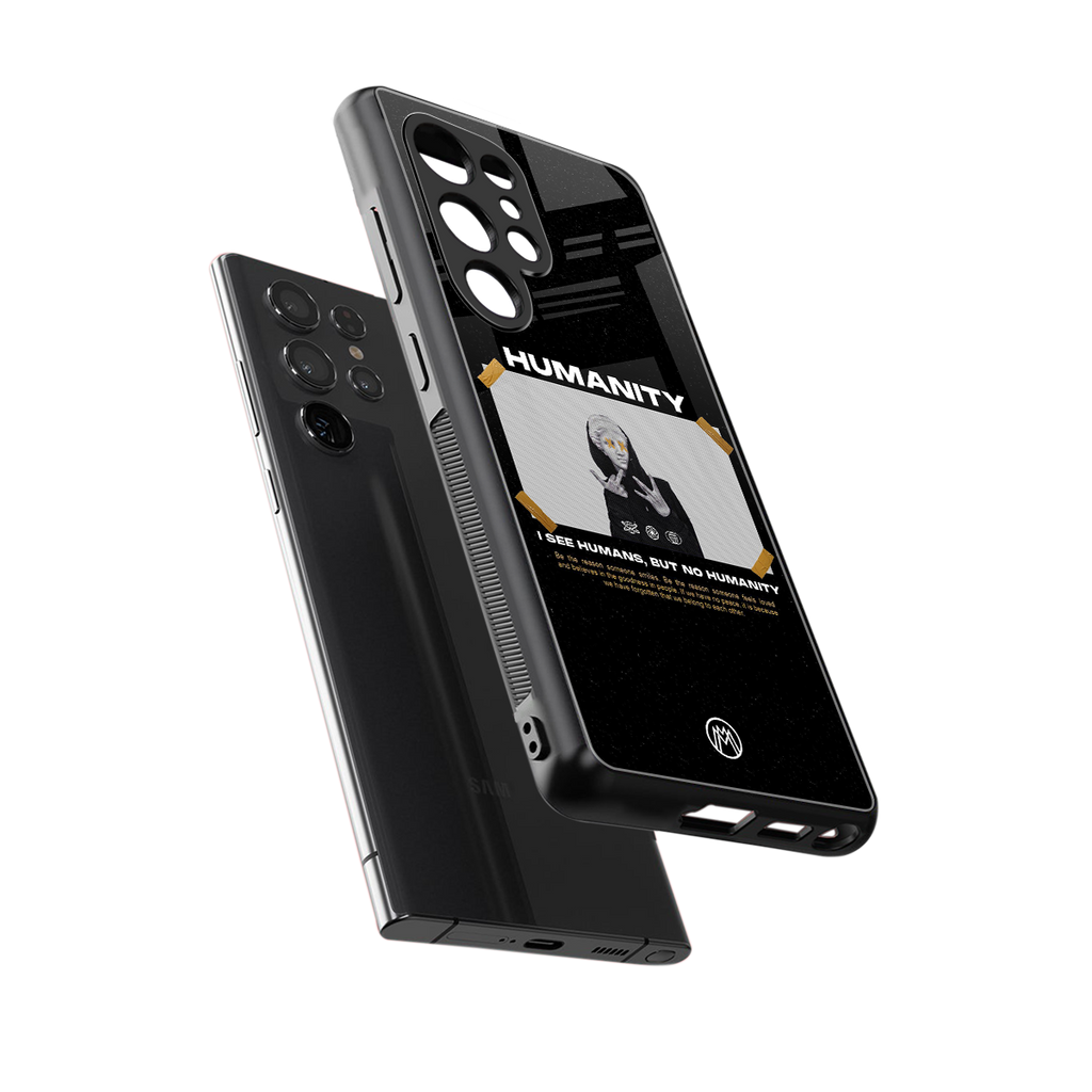 humans but no humanity back phone cover | glass case for samsung galaxy s25 ultra
