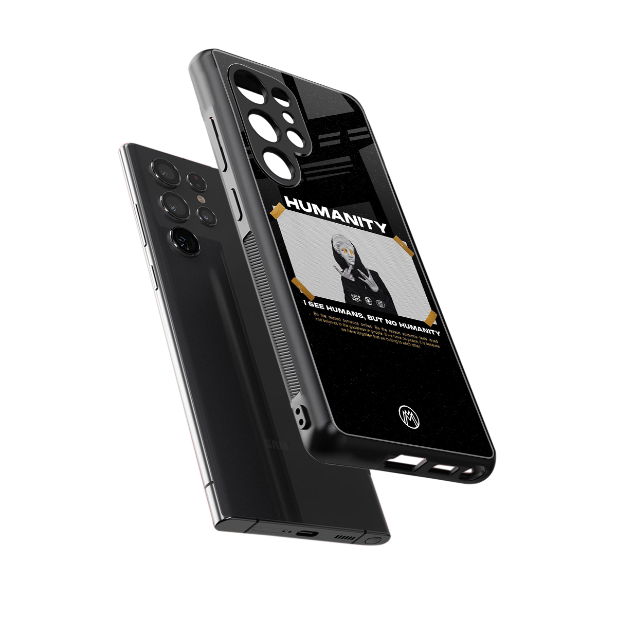 humans but no humanity back phone cover | glass case for samsung galaxy s25 ultra