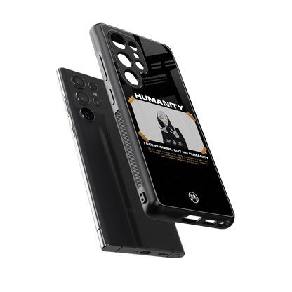 humans but no humanity back phone cover | glass case for samsung galaxy s25 ultra