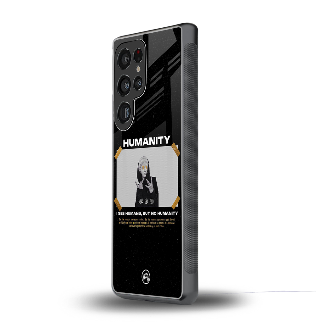 humans but no humanity back phone cover | glass case for samsung galaxy s25 ultra