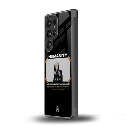 humans but no humanity back phone cover | glass case for samsung galaxy s25 ultra