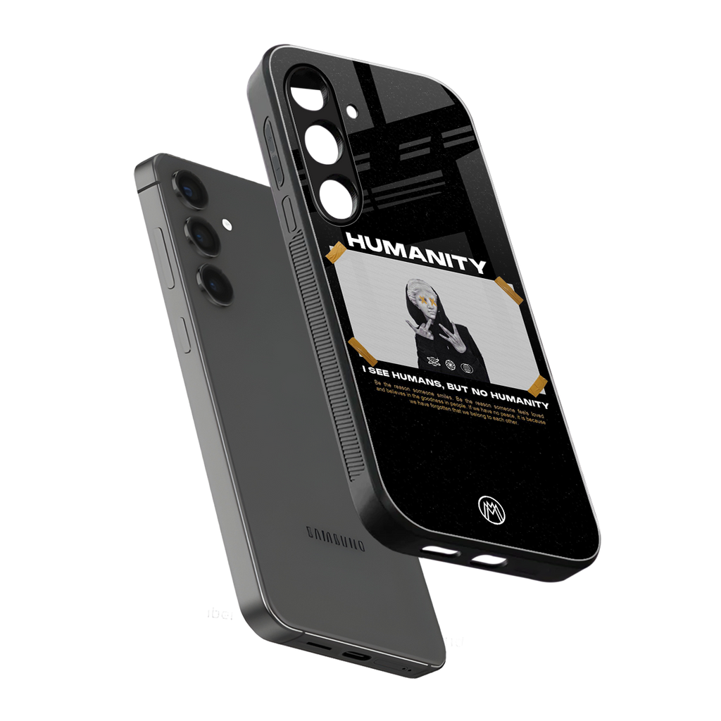 humans but no humanity back phone cover | glass case for samsung galaxy s25