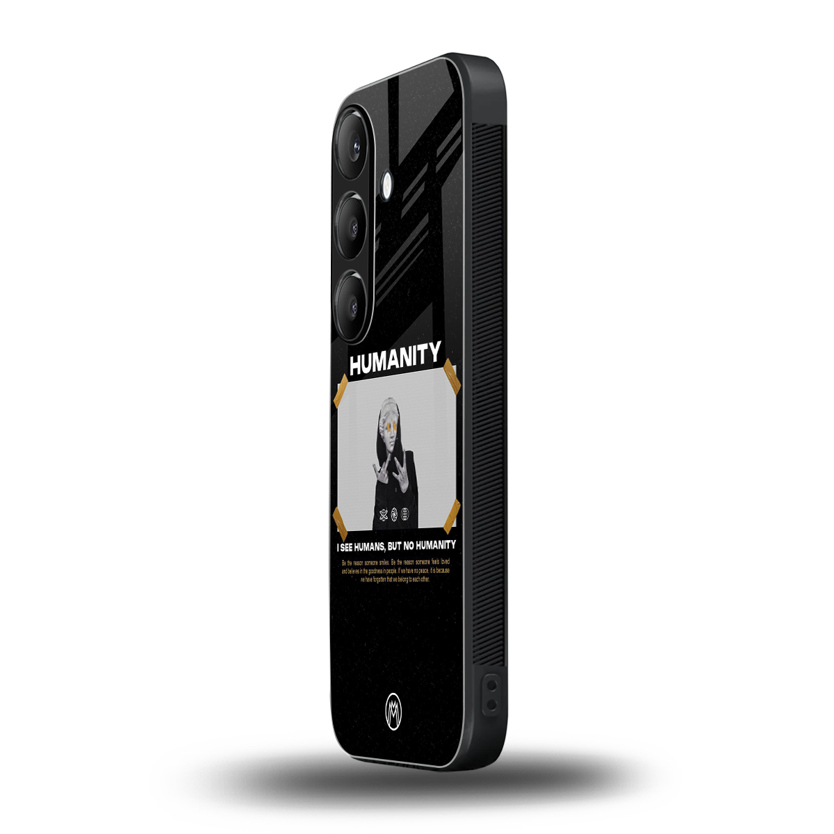humans but no humanity back phone cover | glass case for samsung galaxy s24 fe