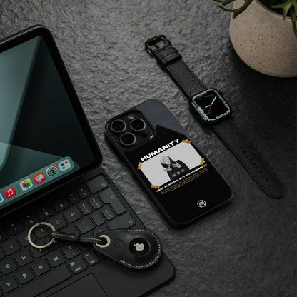 humans but no humanity back phone cover | glass case for iphone 16 pro