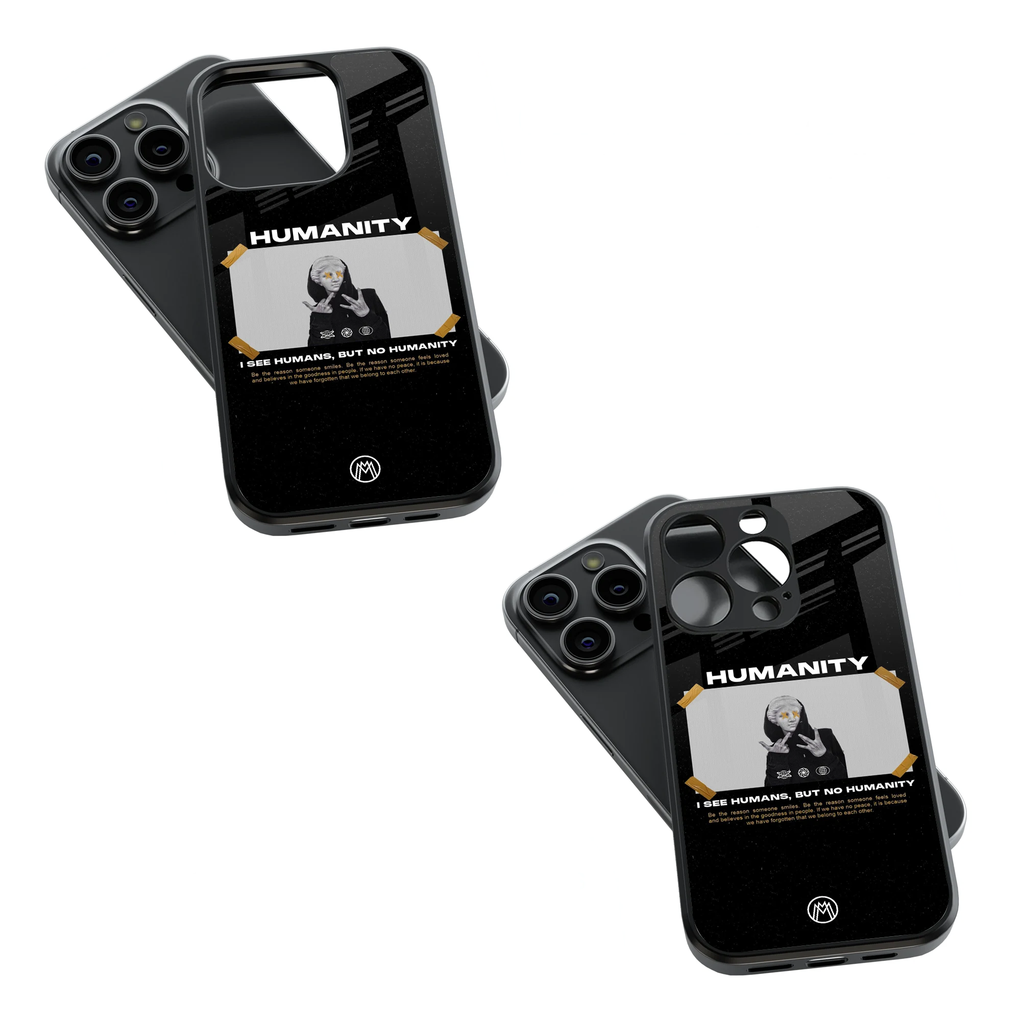 Trendy Glass Back Mobile Case for iPhone, Samsung, Redmi, OnePlus, Google Pixel, Motorola