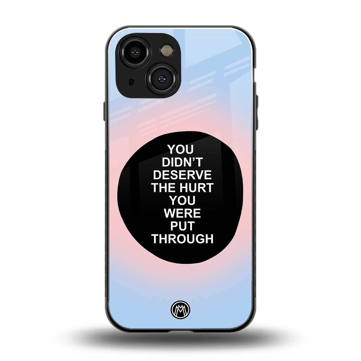 hurt back phone cover | glass case for iphone 13 mini