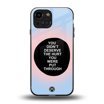 hurt back phone cover | glass case for iphone 13 mini