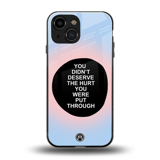 hurt back phone cover | glass case for iphone 13 mini