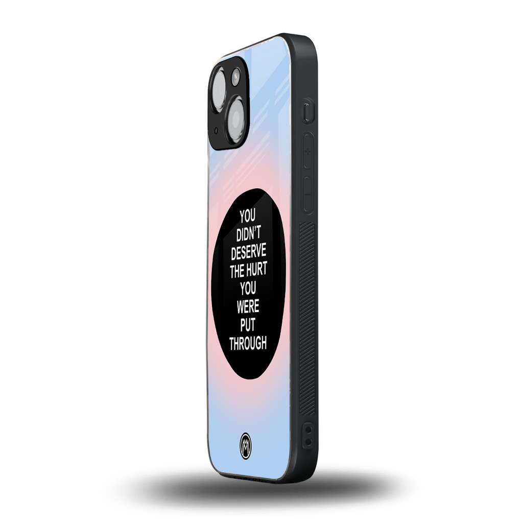 hurt back phone cover | glass case for iphone 13 mini