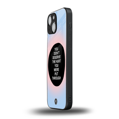 hurt back phone cover | glass case for iphone 13 mini
