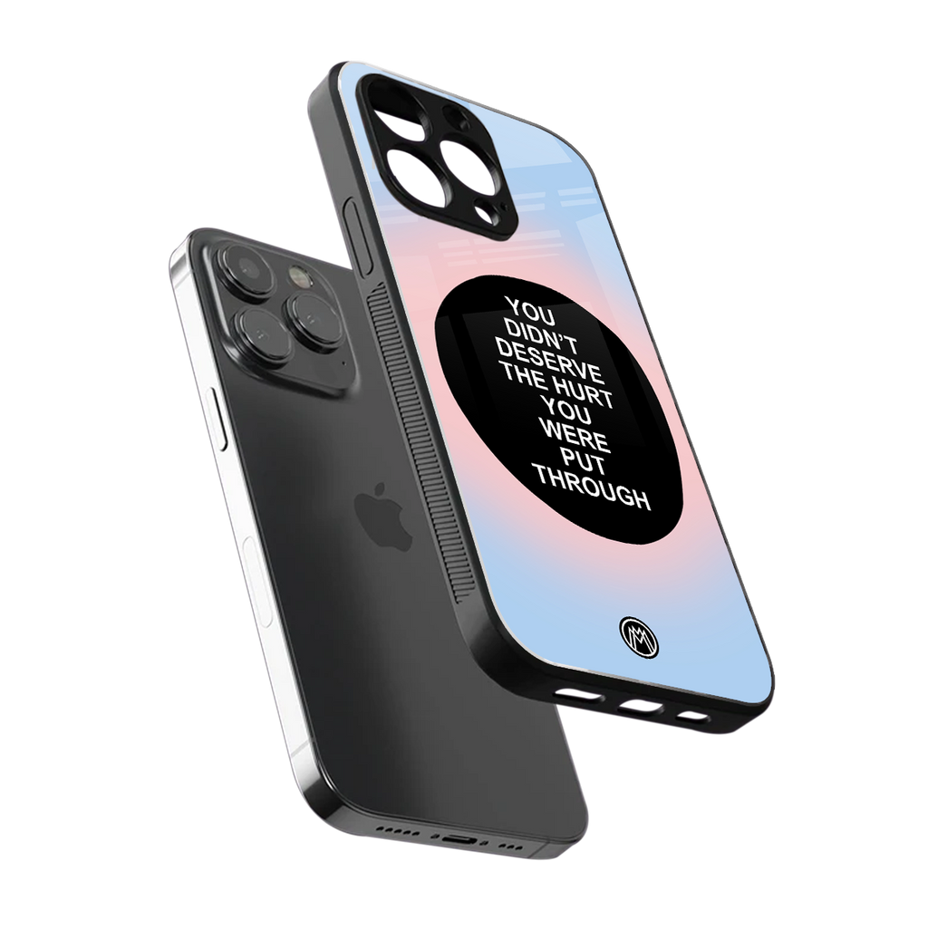 hurt back phone cover | glass case for iphone 13 pro