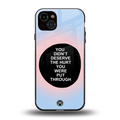 hurt back phone cover | glass case for iphone 15 plus