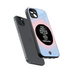 hurt back phone cover | glass case for iphone 15 plus