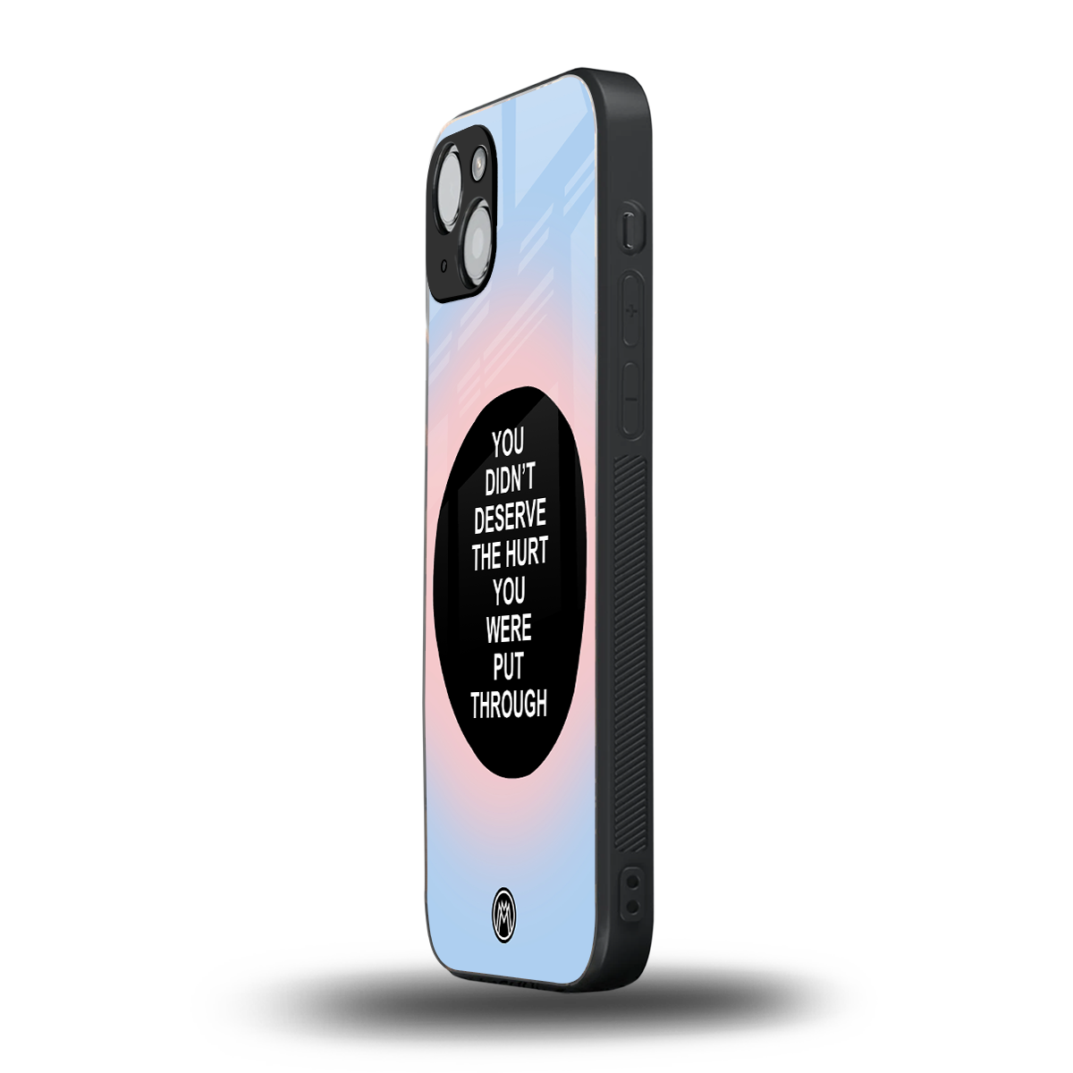 hurt back phone cover | glass case for iphone 14 plus