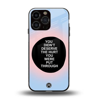 hurt back phone cover | glass case for iphone 14 pro max