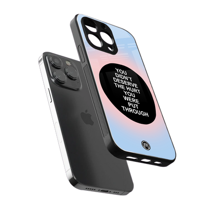 hurt back phone cover | glass case for iphone 14 pro max