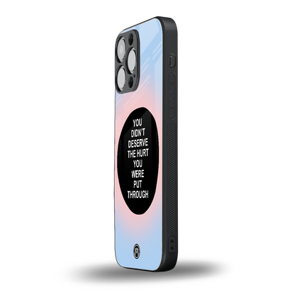 hurt back phone cover | glass case for iphone 14 pro max