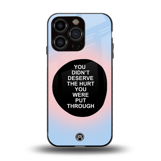 hurt back phone cover | glass case for iphone 15 pro