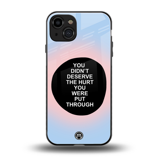 hurt back phone cover | glass case for iphone 15