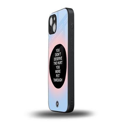 hurt back phone cover | glass case for iphone 15